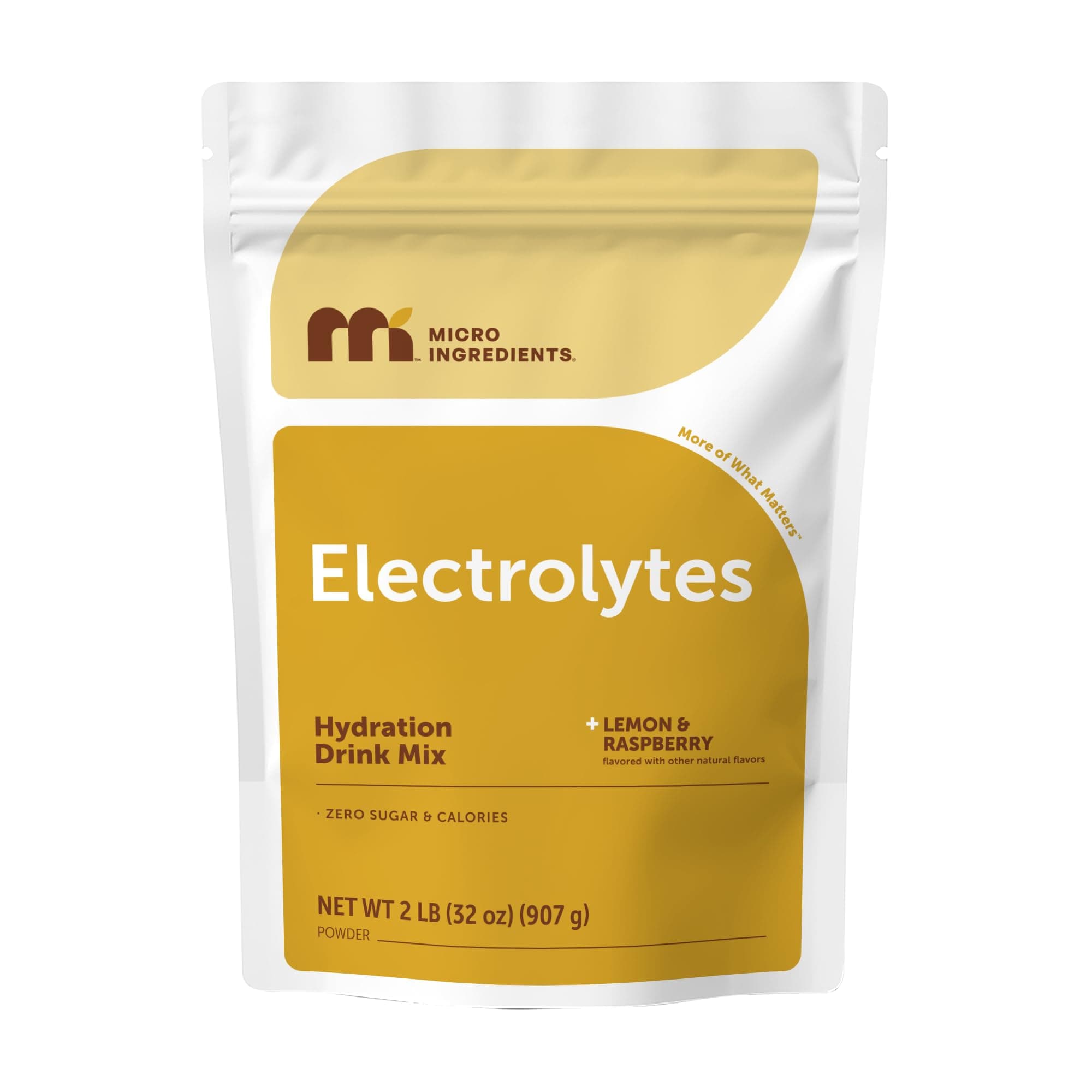 - Micro Ingredients Electrolyte Powder, 2 lbs (139 Servings) | Lemon Raspberry Flavor | High Potassium (1,000mg) + Coconut Water & Real Lemon Juice | No Sugar, Keto Friendly | Non-GMO