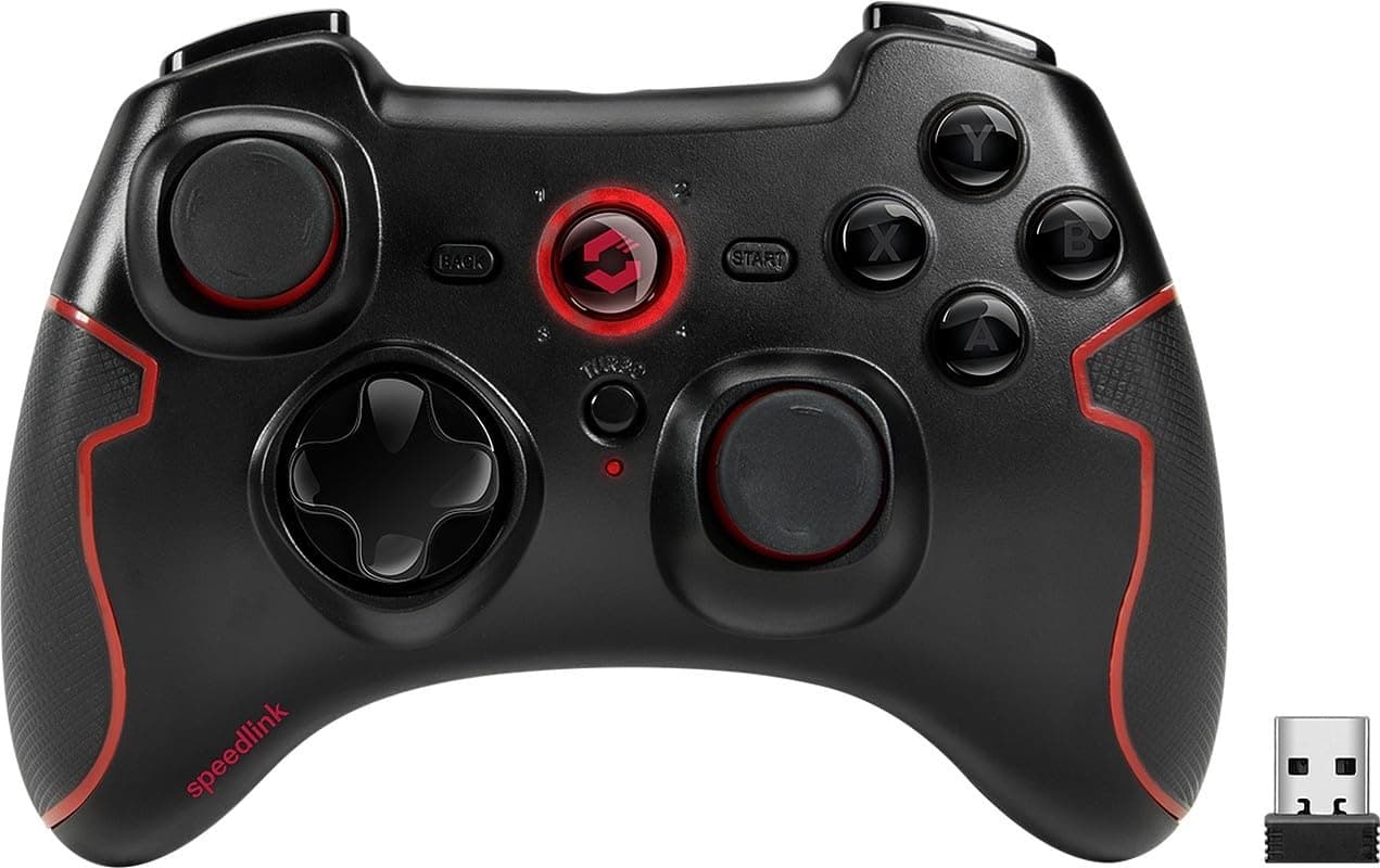 Speedlink TORID Gamepad - Wireless - for PC-PS3 (Xinput and DirectInput, Vibration effects, turbo fire function) black