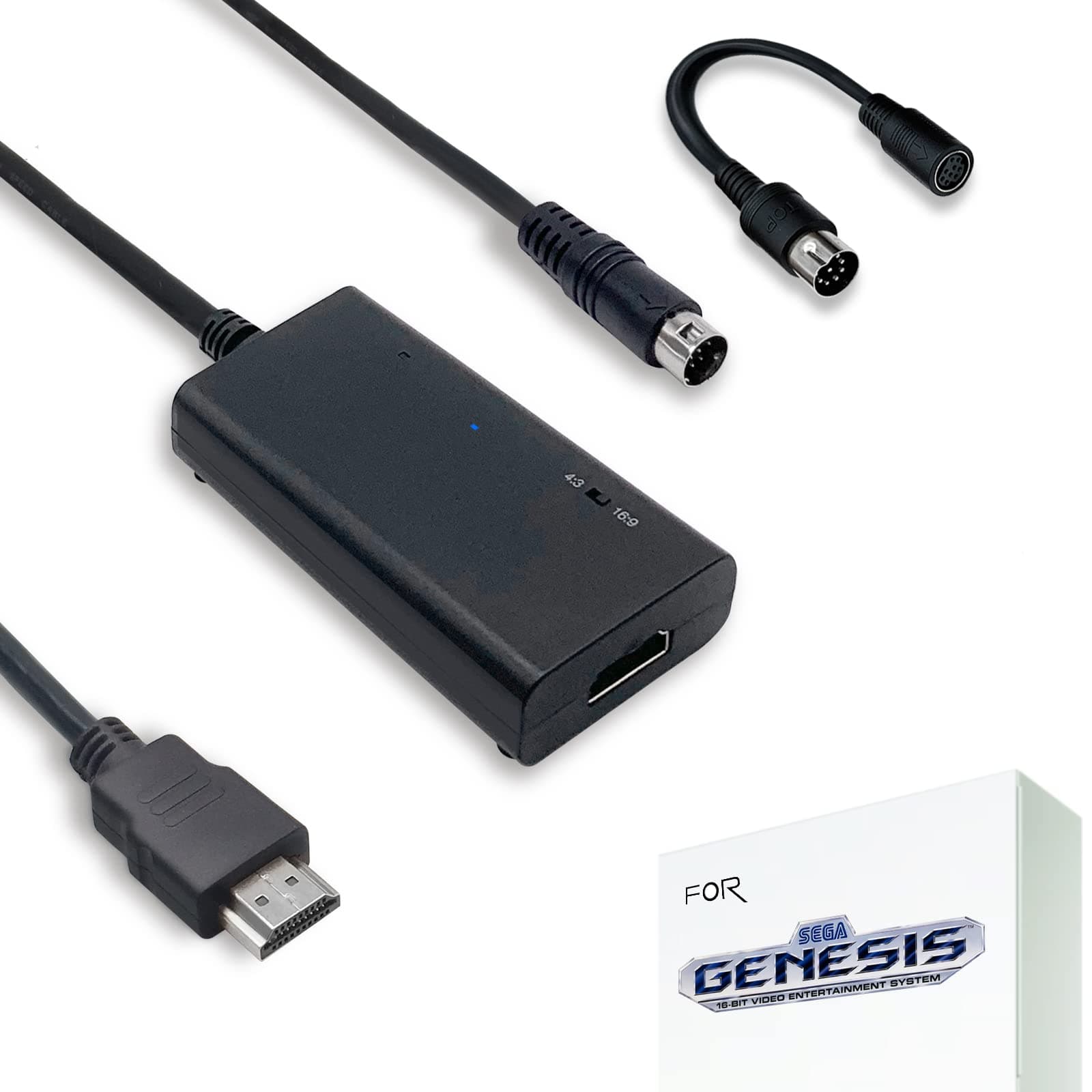 Hdmi Cable For Sega Genesis Model 1/2 / 3, Cd, Cdx, 32X, Nomad, Original Master System Console