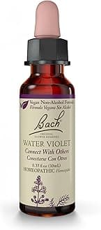 Bach Original Flower Remedies, Water Violet (Non-Alcohol Formula) - Connect with Others - Natural Homeopathic Flower Essence for Emotional Balance - Vegan, Gluten Free, Sugar Free - 10mL Dropper