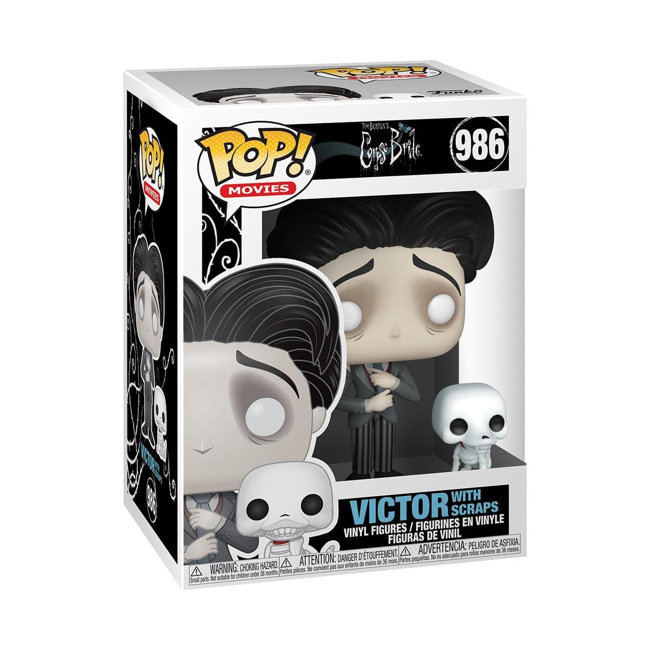 Funko Pop & Buddy: Corpse Bride - Victor Van Dort with Scraps, 3.75 Inches - The Corpse Bride - Collectable Vinyl Figure - Gift Idea - Official Merchandise - Toys for Kids & Adults