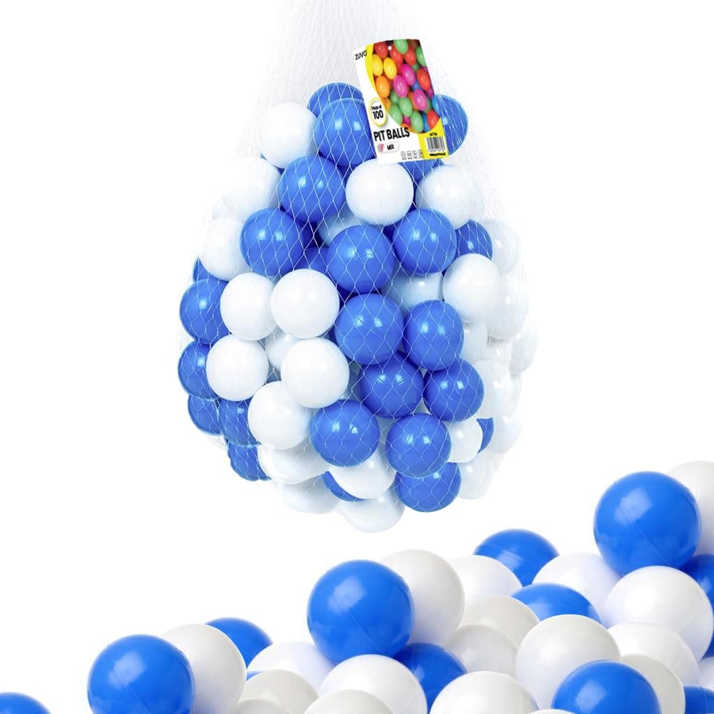 Ball Pit Balls (100 Pack) Blue โ Crush-Proof 5.5cm Plastic Balls for Kids | Safe, Smooth & BPA-Free | Indoor & Outdoor Play for Toddlers & Babies