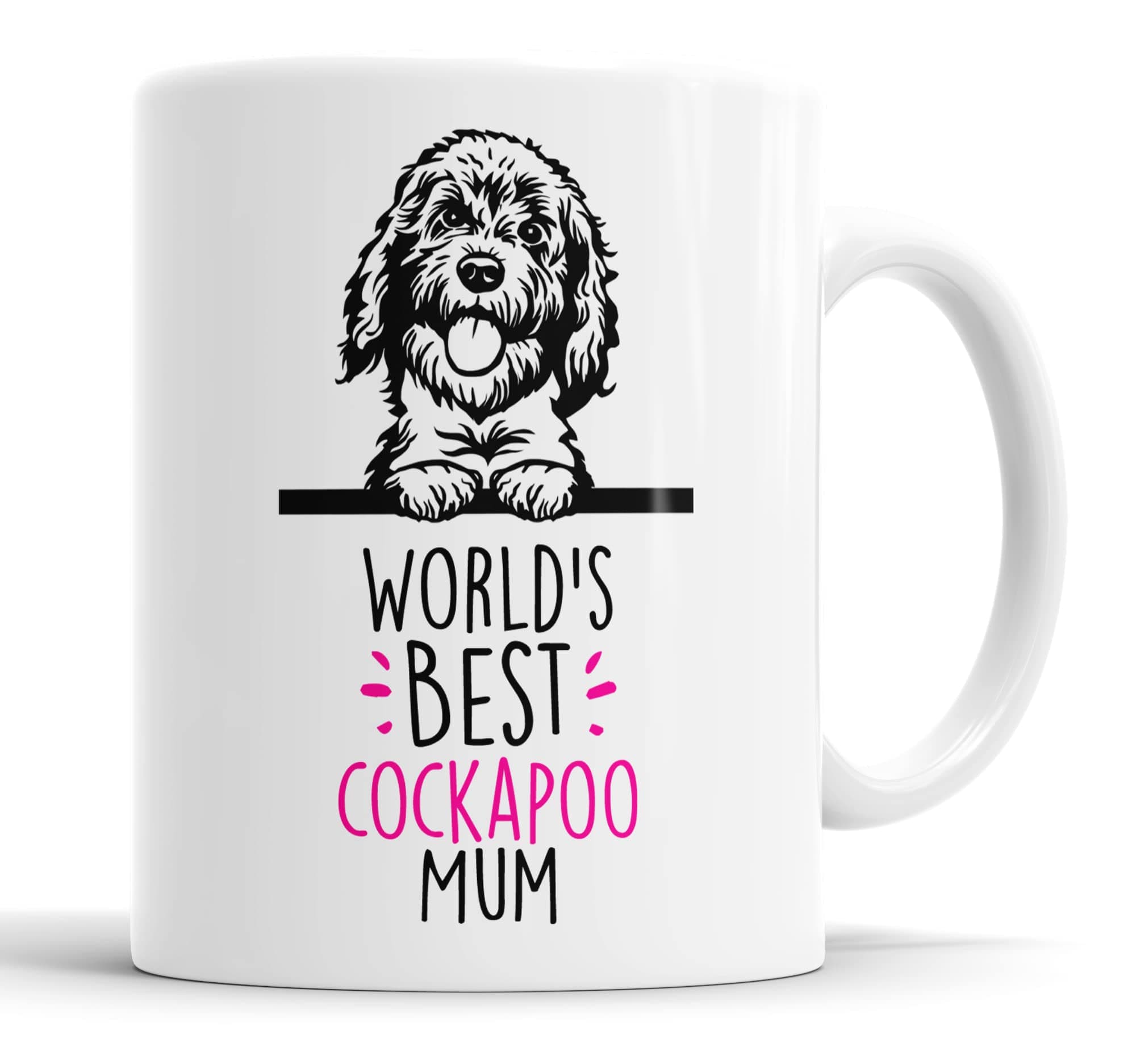 Cockapoo World's Best Mum Mug Dog Mum Cockapoo Mum Cup Friend Funny Gift for Birthday Christmas, Cockapoo Mug