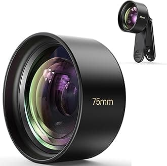 【2025 Upgraded】 75mm Macro Lens for iPhone, Pixel, Samsung Galaxy, OnePlus, Huawei, and Other Phones, Phone Camera Lens Macro Lens Attachment for iPhone, Universal Clip Included
