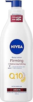 Q10 60+ Mature Skin Body Lotion (400ml), Nourishing Firming Cream with Q10 and Argan Oil, NIVEA 72H Moisturising Cream for Ageing and Mature Skin