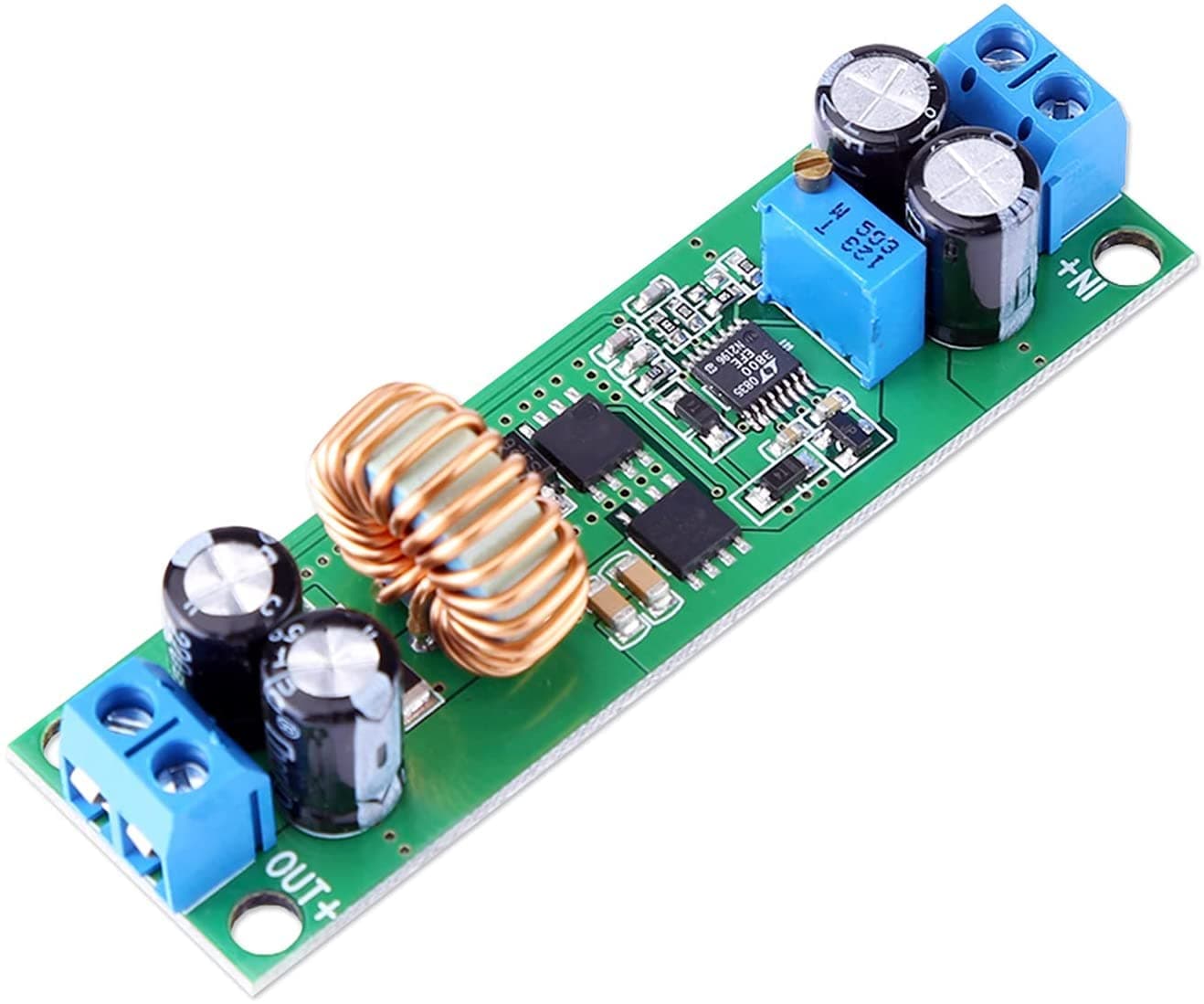 REES52 DC-DC Buck Converter Step Down Module, DC 6.5V-60V to 1.25-30V 10A Adjustable Power Supply Voltage Regulator Module, Voltage Step Down Converter Board