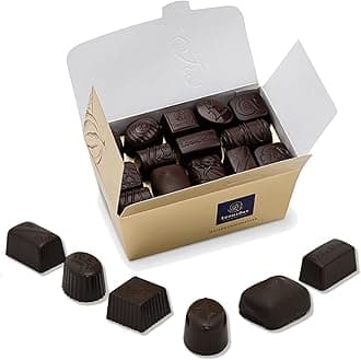 Dark Belgian Chocolate Gift Box (500g / 28 pcs Approx) – Luxury Assortment of Dark Pralines, Truffles, Ganache & Butter Creams | Premium Belgian Chocolatier Ballotin Selection