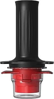 Cafflano Kompresso Handheld Espresso Maker, 2.7oz Capacity- Lightweight, Portable, and Perfect for Travel, Color - Black/Red