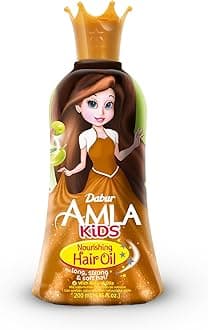 Hair Nourishing Oil for Kids - 100% Natural Formula - Enriched with Amla, Olive, and Almond - Promotes Long, Strong, Healthy Hair - 200 ML - Pack of 1