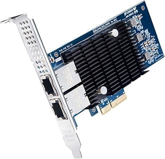 ipolex 10Gb Network Card Intel X550-T2 NIC Ethernet Card, PCIe v3.0 x4, Dual RJ45 Port, with Intel X550-AT2 Controller, 100M/1G/10G Ethernet LAN Adapter Support Windows Server/Windows/Linux/Vmware