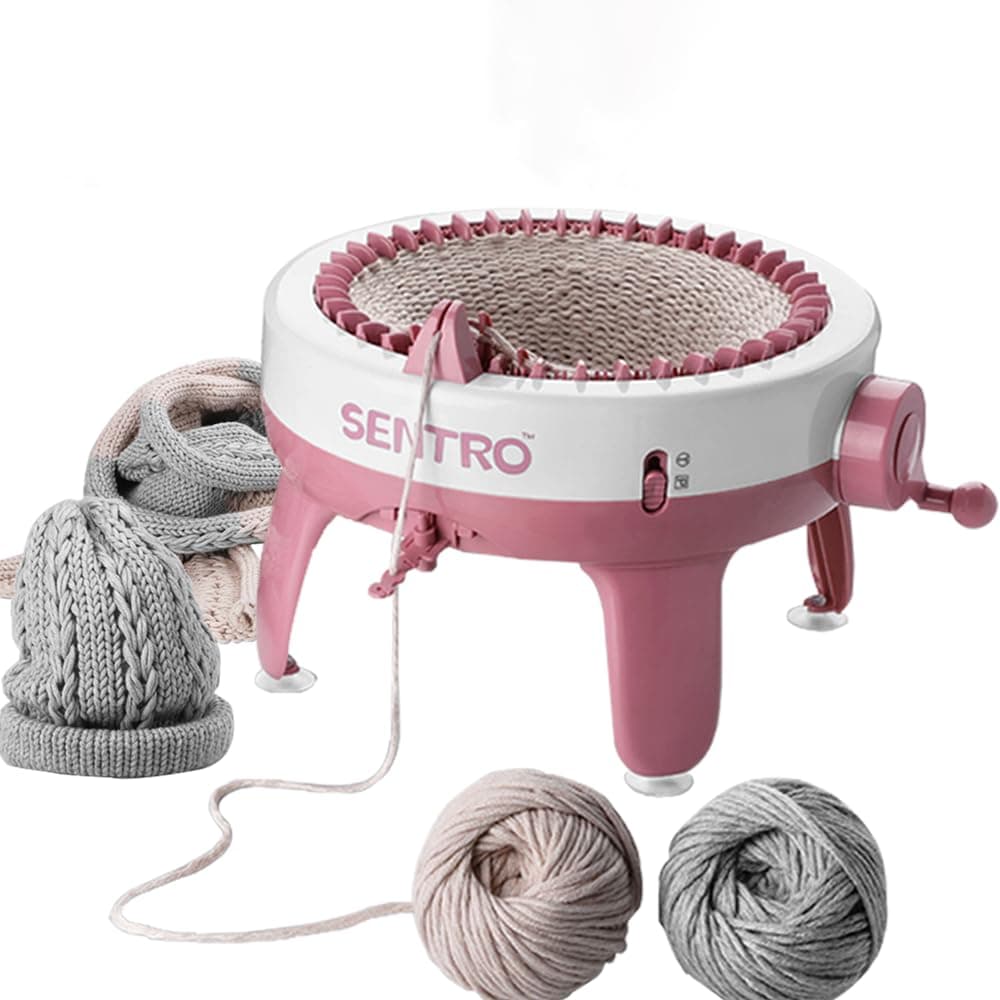 JAMIT Knitting Machine 48 Needles Loom Knitting Machine, Hand Crank Knitting Machines for Adults, Crochet Knitting Loom Machine for DIY Hat Scarf Sock