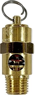Brass, 1/4" NPT Industrial Soft Seat Safety Pressure Relief Valve, Made In The USA (60 PSI / 59 SCFM)