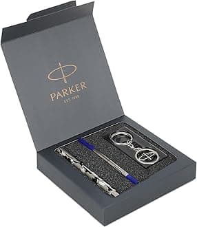 Parker Vector Camouflage Gift Set - Roller Ball Pen & Parker Keychain (Black)