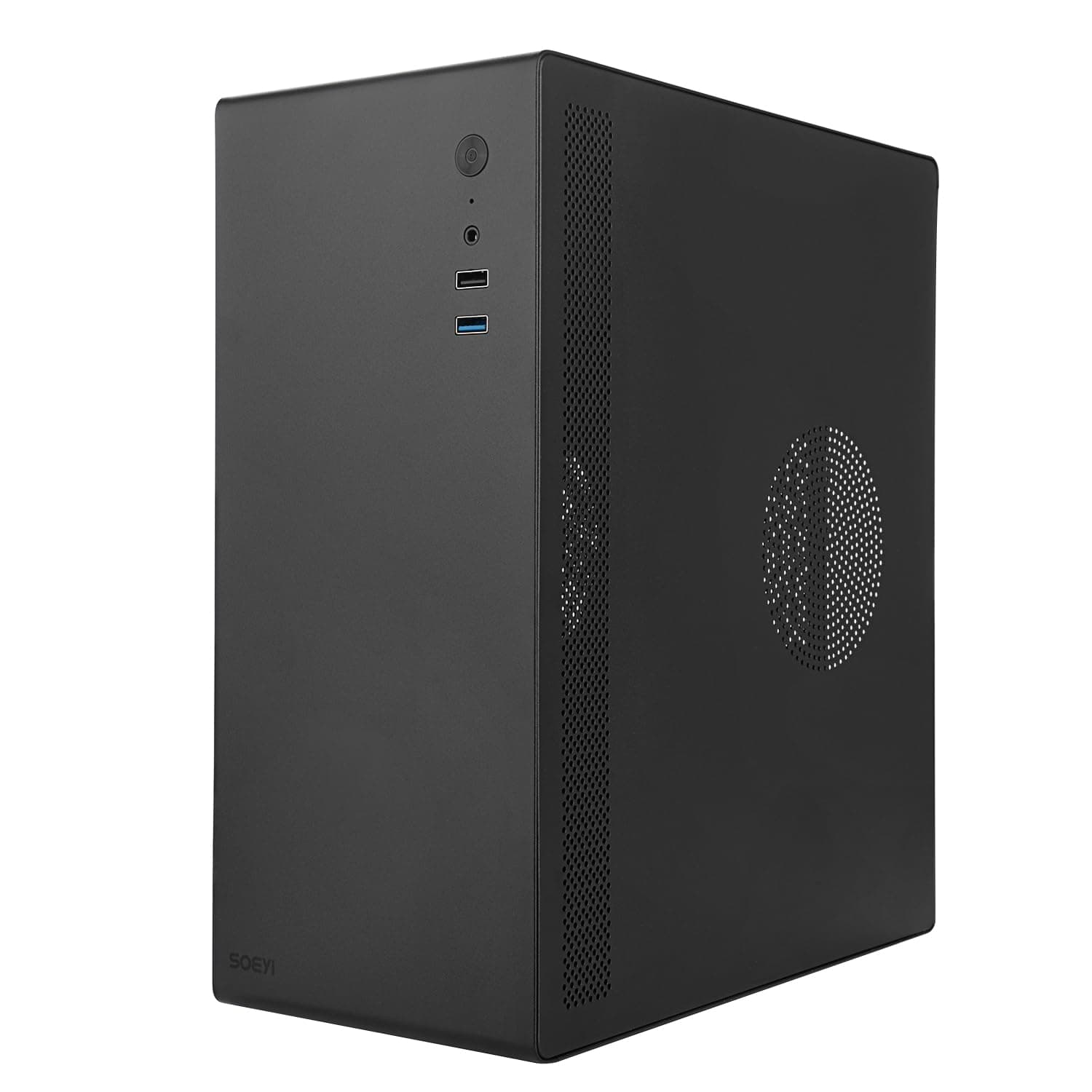 Iesooy Micro ATX Case, MATX Case Mini PC ITX Desktop Computer Case Support Micro ATX/ITX Mini PC case with USB3.0, support 3.5'' HDD