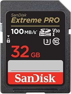 SanDisk 32GB Extreme PRO SDHC UHS-I Memory Card - C10, U3, V30, 4K UHD, SD Card - SDSDXXO-032G-GN4IN