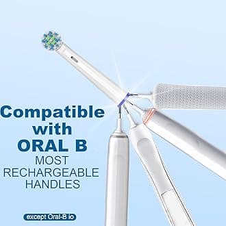 8 Pcs Replacement Toothbrush Heads Compatible with Braun Oral B Pro 1000/7000/9600, Precision Senesitive Brush Heads Compatible with Oral B Genius X and Smart 1500 Electric Toothbrush (Black+White)