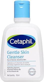 Cetaphil Gentle Skin Hydrating Face Wash 118ml, Paraben Free, Sulphate-Free Gentle Skin Hydrating Cleanser with Niacinamide, Vitamin B5 for Dry to Normal, Sensitive Skin