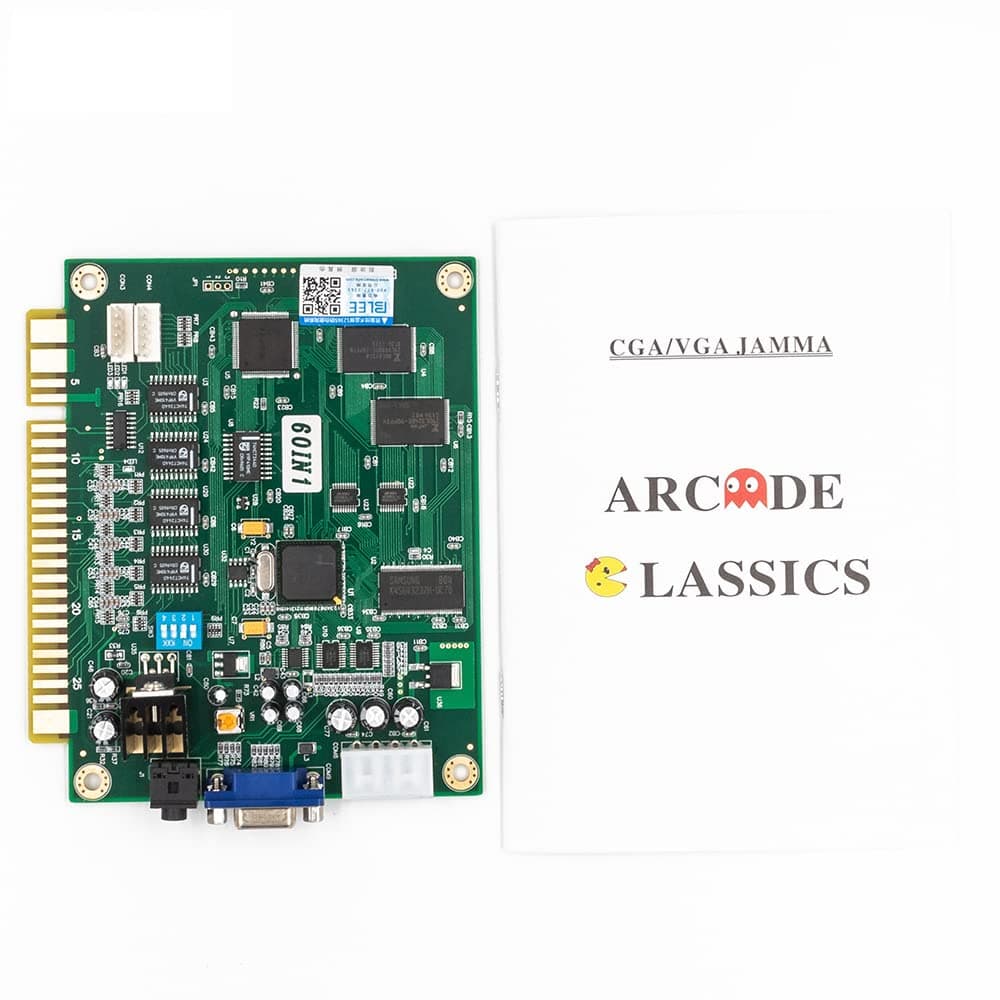 BLEE Classical Arcade Video Game 60 in 1 PCB Jamma Board Vertical Screen for CGA VGA Output