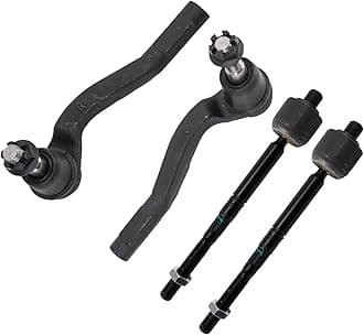 TRQ Front Inner and Outer Tie Rod Set 4 Piece Compatible with 2015-2021 Mercedes-Benz C300 C400 C43 AMG C450 AMG E300 E43 AMG E63 AMG S GLC300 GLC43 AMG
