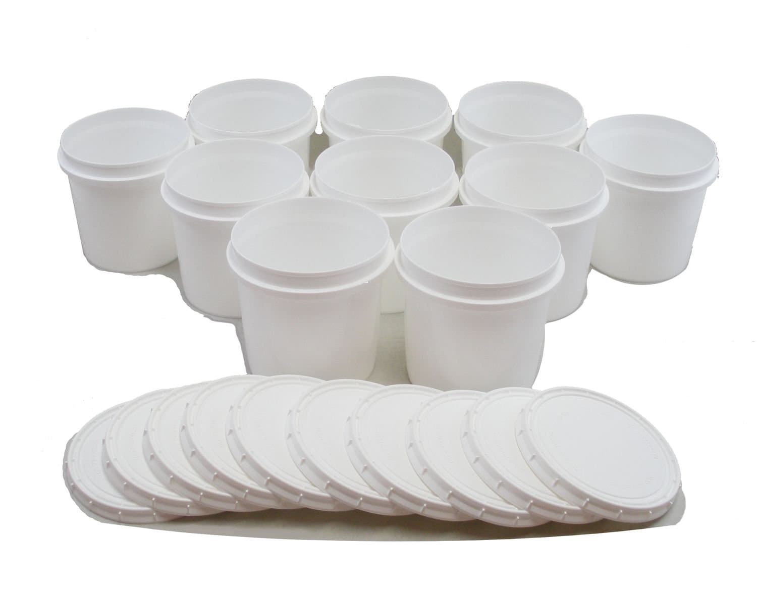 Superfos Vapor Lock HDPE Quart (32 oz) Container & Lid - Pack of 10