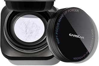 CARSLAN 1.0 Soft Focus Loose Setting Powder, Waterproof, Matte, Oil Control, Shine Free, Talc-Free Face Powder Makeup, 24H Longwear Finishing Powder, 01 Blue Purple