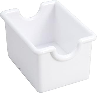 Winco Sugar Packet Holder, Plastic, White