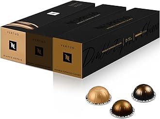Nespresso Vertuo Coffee Pods, 30 Espresso Mixed Pack - 10 Bianco Doppio, 10 x Scuro, 10 x Chiaro Make Espressos, Cappuccino, Lattes and Iced Coffee at home. Recyclable Pods