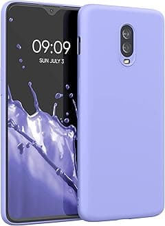 kwmobile Case Compatible with OnePlus 6T Case - Slim Protective TPU Silicone Phone Cover - Light Lavender