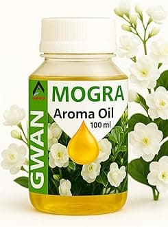 Gwan Mogra Aroma Oil for Home Fragrance | Best for Aromatherapy | Helps in meditation | Used in Diffusers, Candles, Air Fresheners, Soaps, Humidifier, Diffuser | Essential Oil 100 ml,