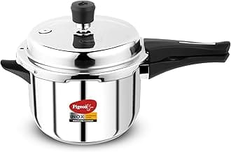 Pigeon Pressure Cooker - 5 Quart - Inox Stainless Steel Outer Lid Stovetop & Induction Base - Cook delicious food in less time: soups, rice, legumes, and more- 5 Liters