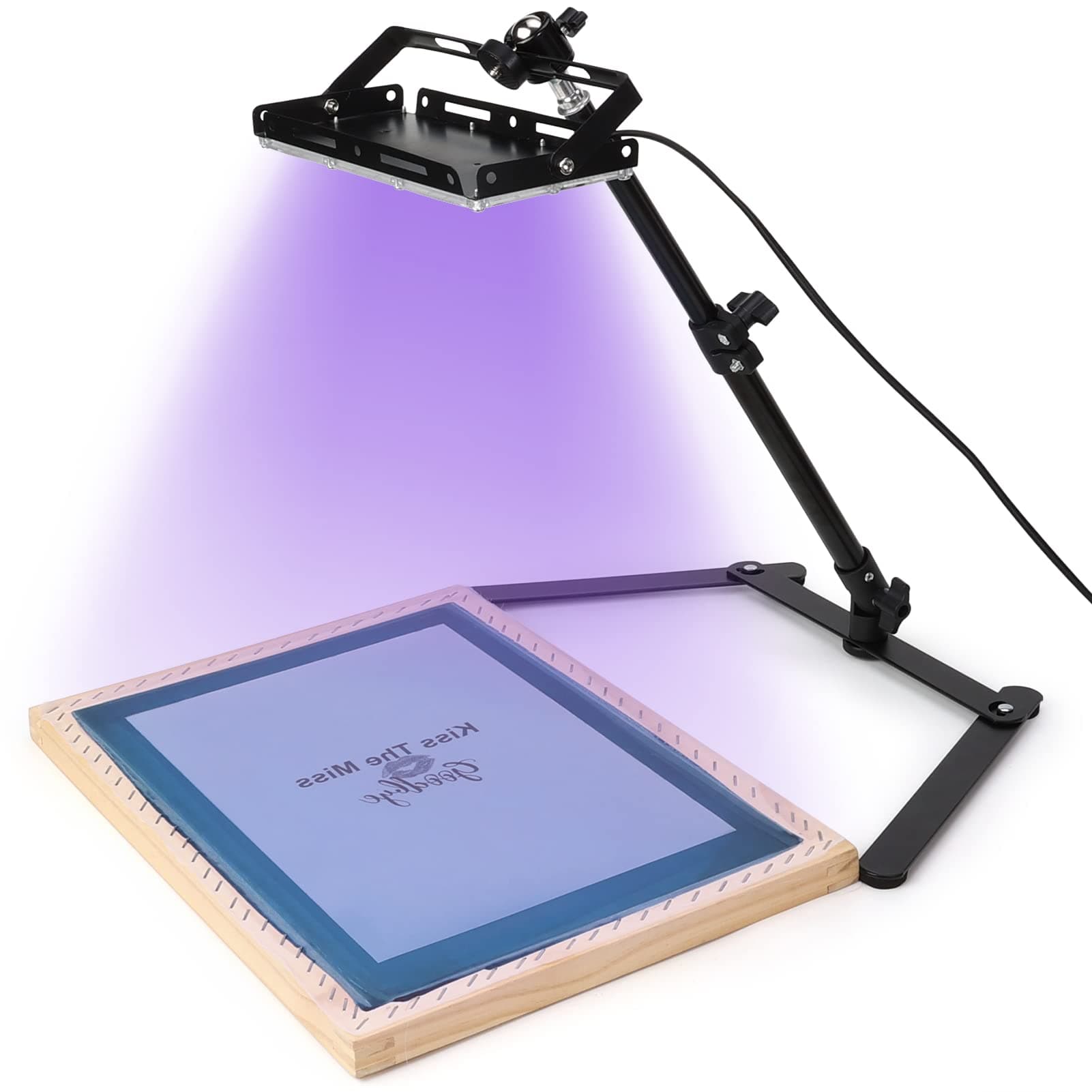 Caydo 20W LED UV Screen Printing Exposure Light and Light Stand with Instruction for Screen Printing Exposing Images and Cyanotypes