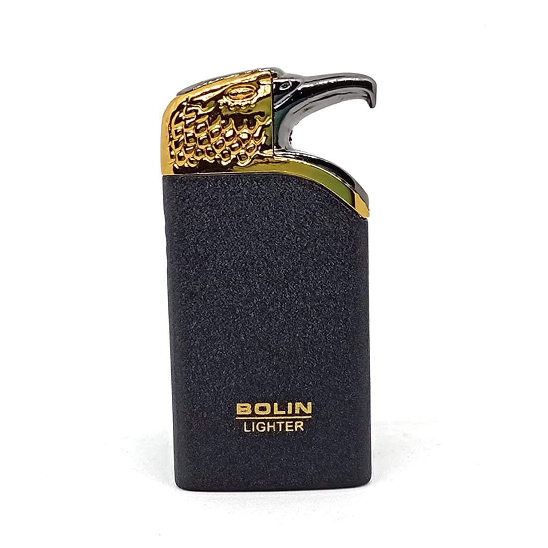 ALA Flame Premium Refillable Bolin Gold Black Windproof Jet Flame Windproof Lighter - Cigarette Lighter - Pocket Lighter (Without Fuel - Empty Lighter)