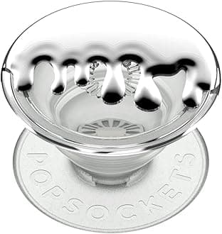 Translucent Phone Grip with Expanding Kickstand - Chrome Silver