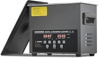 CREWORKS Black Titanium Stainless Steel Ultrasonic Cleaner 3L
