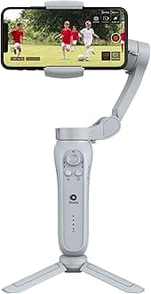 XbotGo AI Sports Gimbal, Auto Sports Gimbal Camera for Team Tracking, AI-Powered 3-Axis Gimbal Stabilizer for Basketball & Soccer Recording, Live Streaming, Portable & Foldable, Support iOS Android