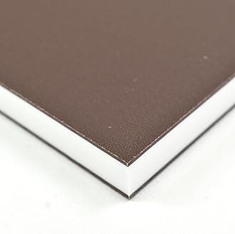 BuyPlastic King ColorCore Plastic Sheet 3/4" x 12" x 24" Brown-White-Brown Color Core, HDPE Board, High Density Polyethylene Panel