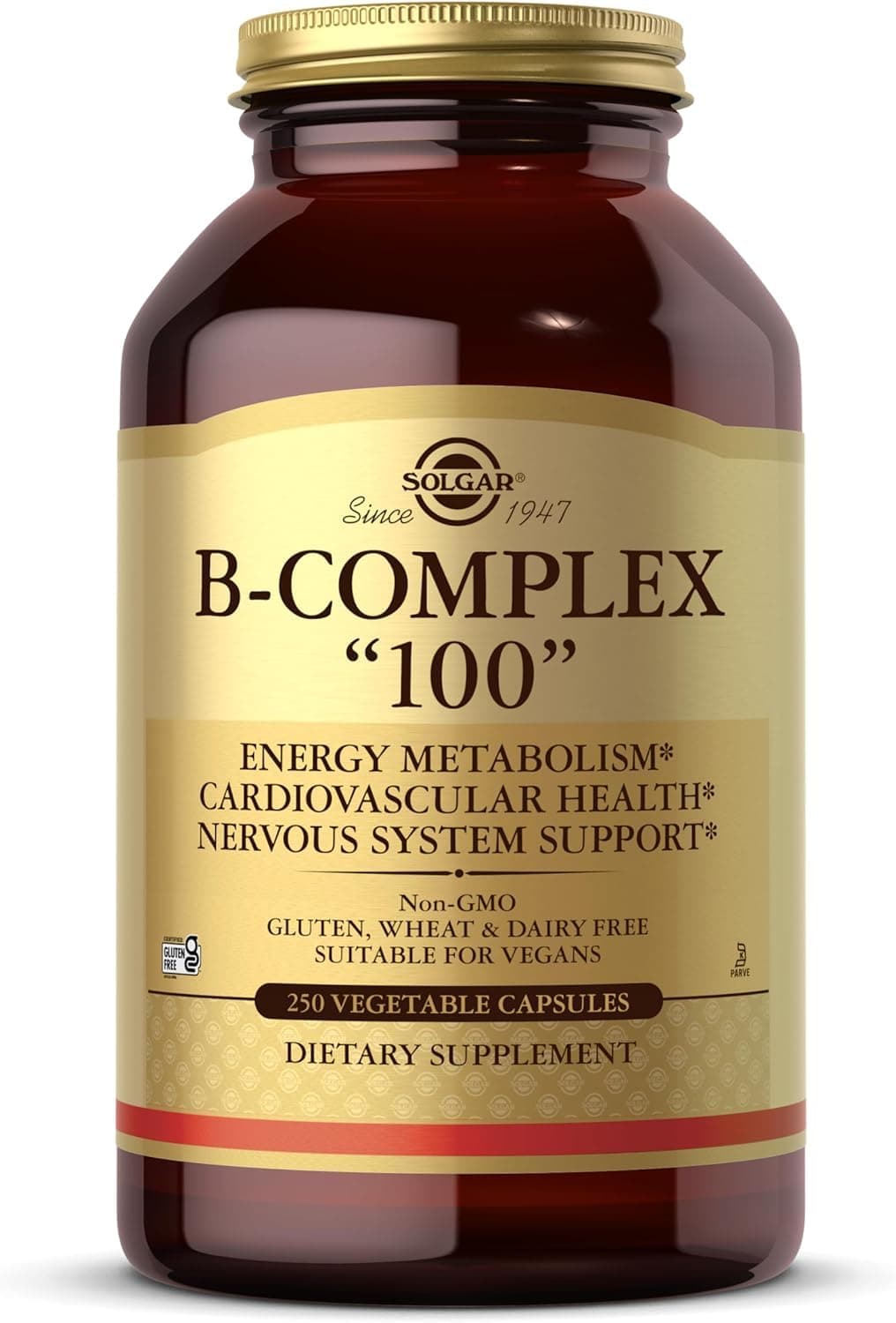 – Solgar Vitamin B-Complex "50" | High Potency | 100 Vegetable Capsules | Supports Energy Metabolism and Immune Health | Non-GMO, Vegan, Gluten, Wheat & Dairy Free