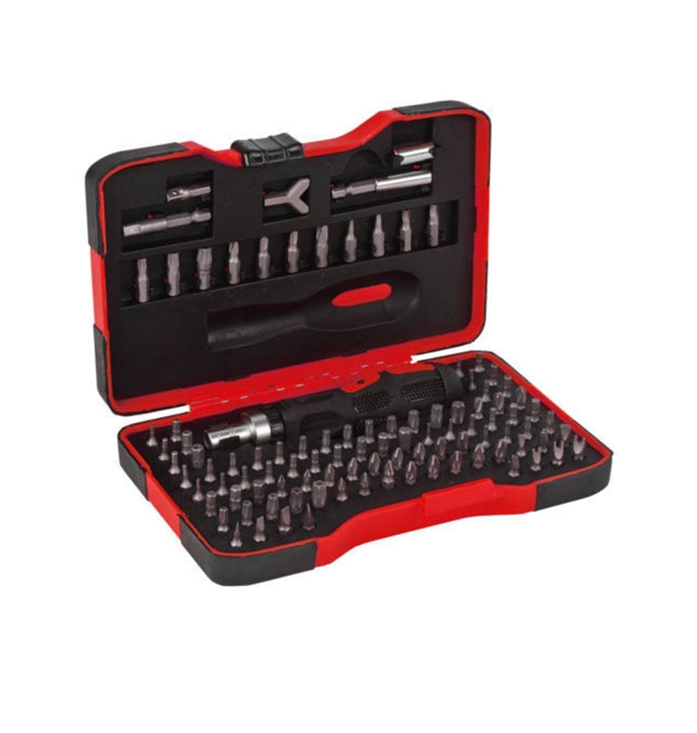 101 Chrome Ratchet Vanadium Screwdriver Security Torx Hex Tamperproof Bit Set.
