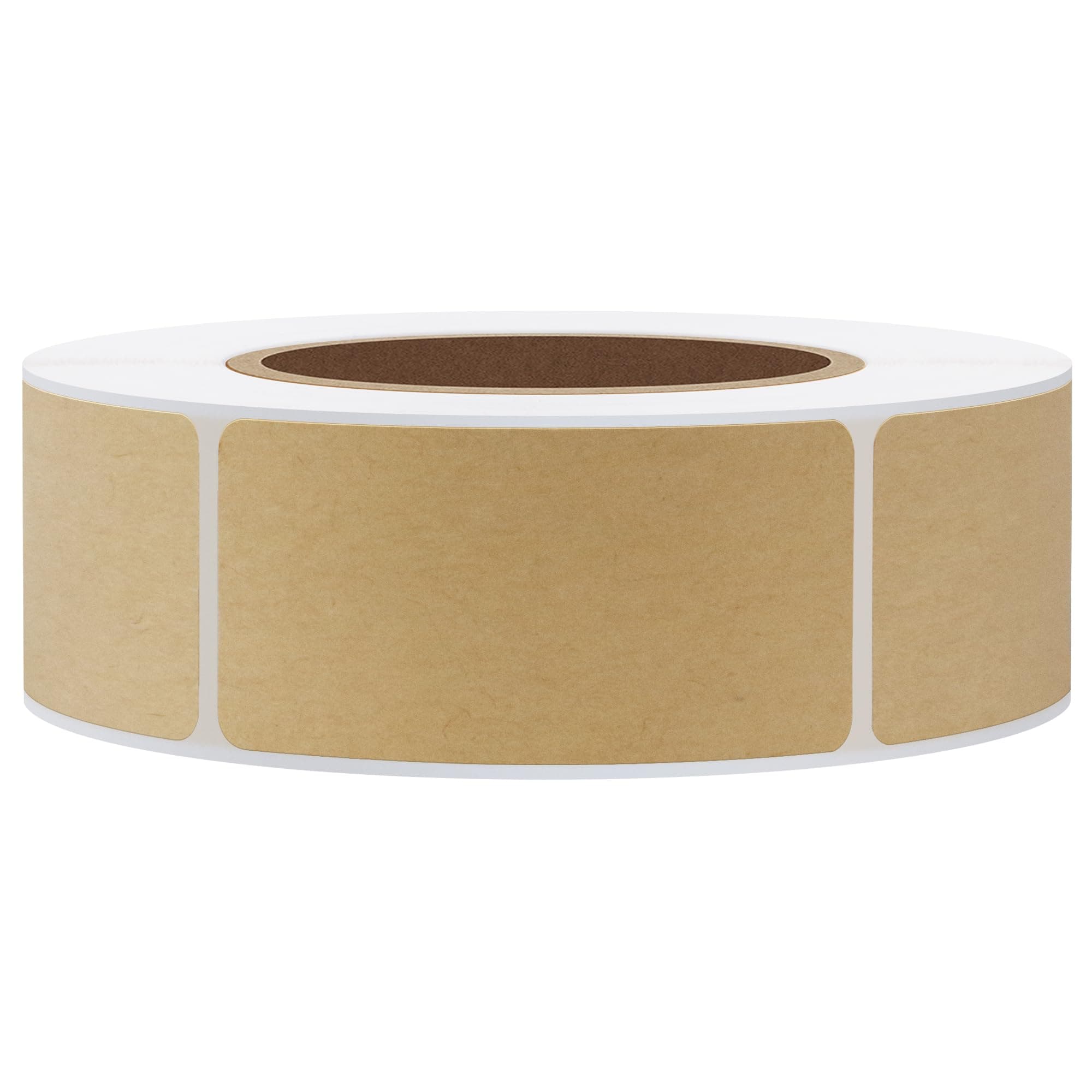 Hybsk 1x2 Inch Color-Coding Labels Rectangle Inventory Organizer Identification Sticker 500 Labels Per Roll (1"x2", Kraft)