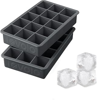 Tovolo Tray of 1.25-Inch Cubes for Whiskey, Bourbon, Spirits & Liquor, BPA-Free Silicone, Fade Resistant Set of 2 81-10208