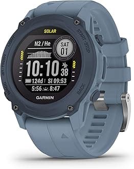 Descent™ G1 Solar, Rugged Dive Computer with Solar Charging Capabilities, Multiple Dive Modes, Activity Tracking, Hurricane Blue