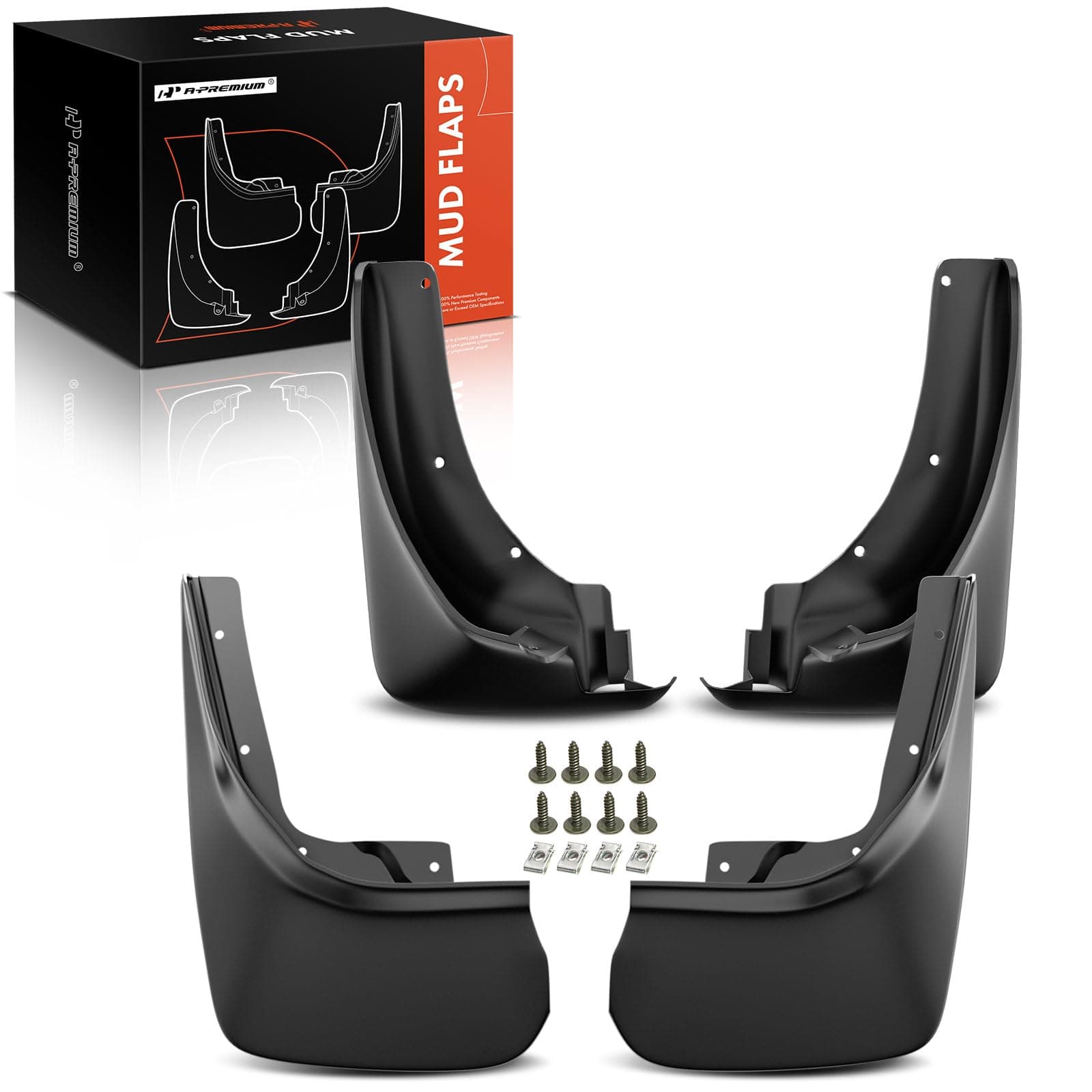 Set of 4PCS Mud Flaps Splash Guards Mudguards Mudflaps with Hardware Kits Accessories Compatible with Ford Explorer 2011-2019, Front and Rear (Driver & Passenger Sides)