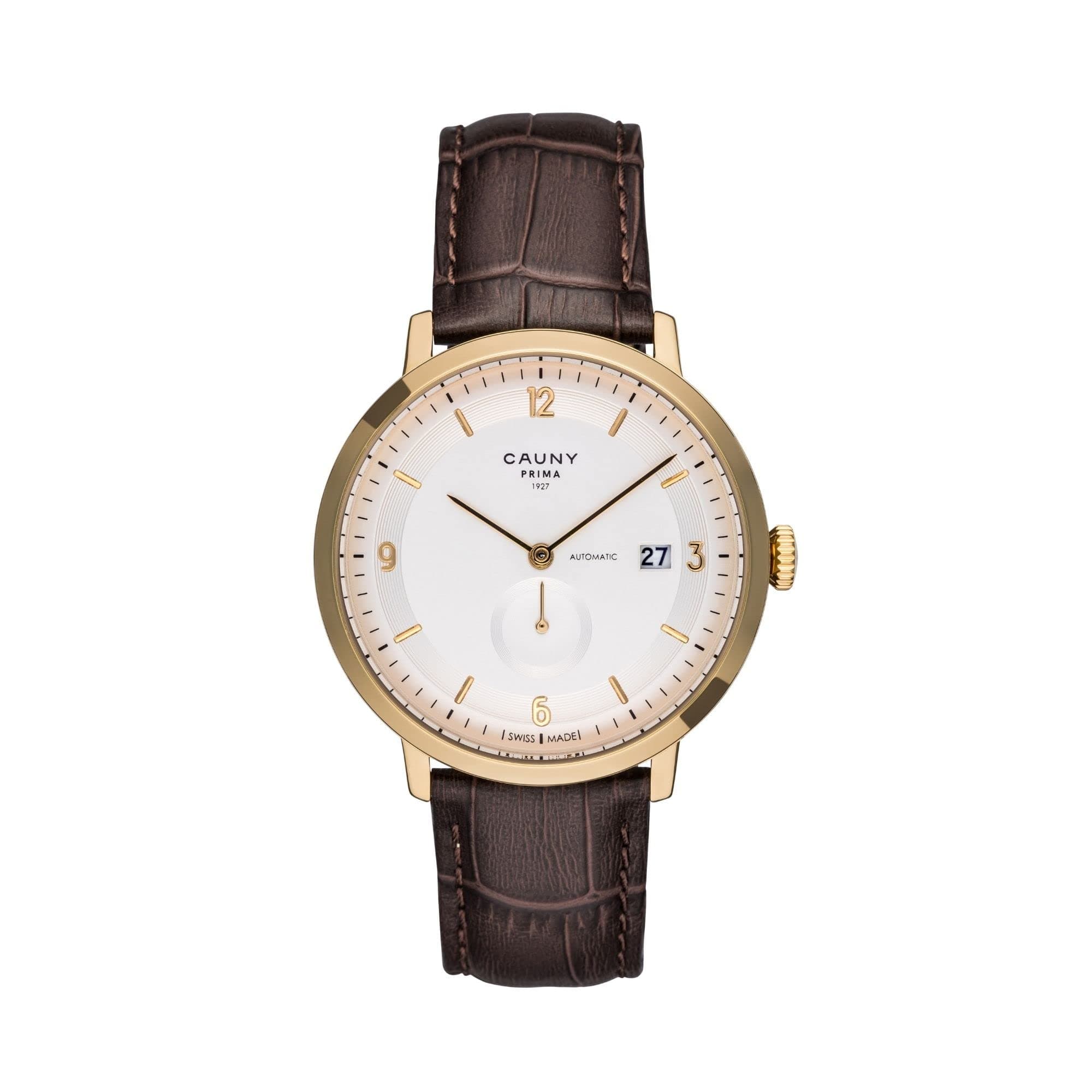 CAUNYMen's Analog Watch | Prima Automatic Gold Limited Edition | Automatic Movement | 3 Hour Function with Date | Water Resistant 10 ATM | Made of 316L Steel | Swiss Quality