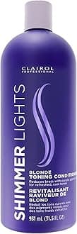 Clairol Professional Shimmer Lights Purple Conditioner | Neutralizes Brass & Yellow Tones | For Blonde, Silver, Gray & Highlighted Hair