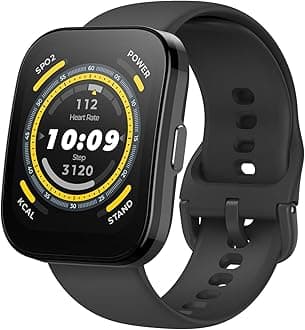 Bip 5 Smart Watch 46mm, GPS, Amazon Alexa Built-in, Bluetooth Calling, 10-Day Battery, Heart-Rate & VO2 Max, Sleep Health Monitoring, AI Fitness Tracker App, for Android & iPhone, Black