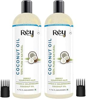 Cold Pressed Coconut oil for hair and skin - 100% Pure & Natural Hair Oil (400ml) - (200ml x 2)