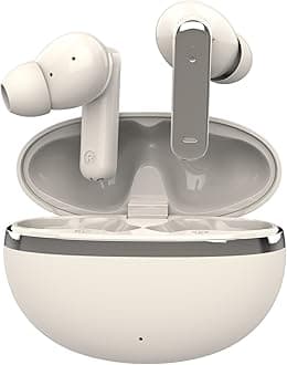 Wireless Earbuds, True Wireless Bluetooth 5.3 Earbuds with Charging Case, Stereo Bluetooth Headphones with Microphone for iPhone Android Smart Cellphones, White