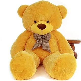 HUG 'n' FEEL SOFT TOYS Soft Toys Long Soft Lovable Huggable Cute Giant Life Size Toy Child Safe Best for Birthday Gift Valentine Gift for Girlfriend 4 FEET Yellow Plush & Stuffed Toys