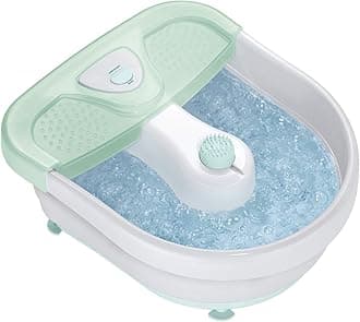 Conair Soothing Pedicure Foot Spa Bath with Bubbles, Deep Basin Relaxing Foot Bath with Jets, Seafoam/White