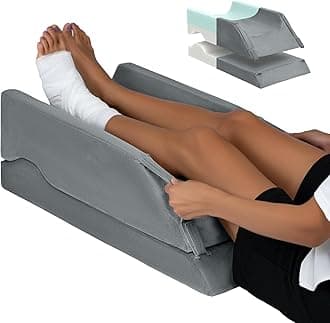 LightEase Adjustable Leg Elevating Pillow After Surgery, Foot Wedge Pillows for Legs Hip Ankles Pain Relief, Knee Replacement Recovery, Blood Circulation, Sleeping, Rest